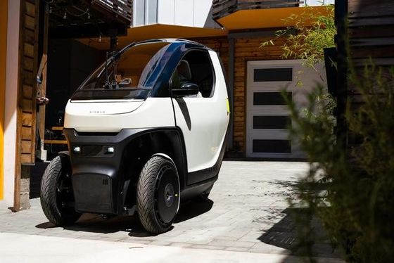 Mini ev car@ Nimbus One Một chiếc xe nhỏ gọn, nghiêng có thể đạt tốc độ lên đến 50mph w / phạm vi pin cho đi lại đô thị