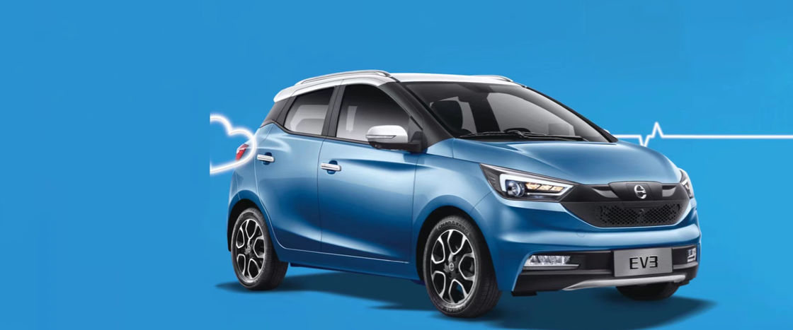 Xe điện tốc độ nhanh 100km/h JMC EV3 Xe điện chạy bằng năng lượng mới Sedan 302km NEDC